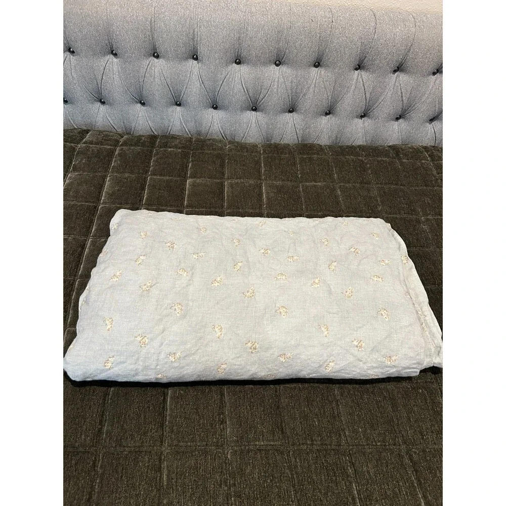 LIBECO Home Duvet Cover Full / Queen 100% Linen Floral Print